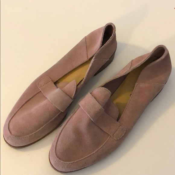 Pink Suede Loafers - Picture 1 of 3